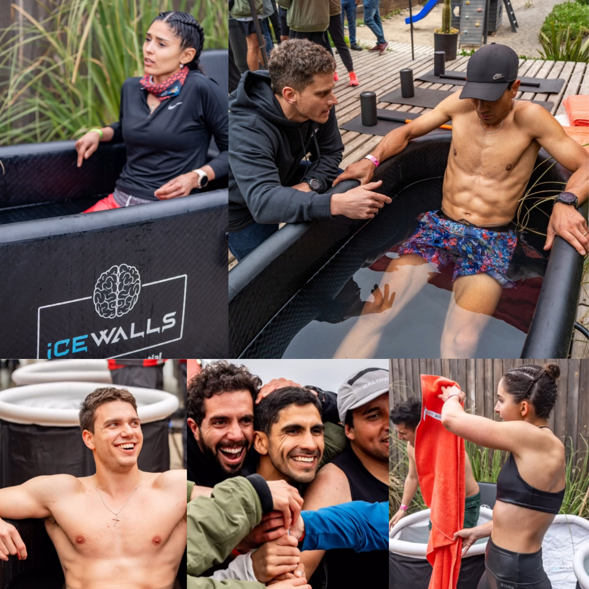 Recuperación con baño de hielo en el Desafío al Tiempo de Nike