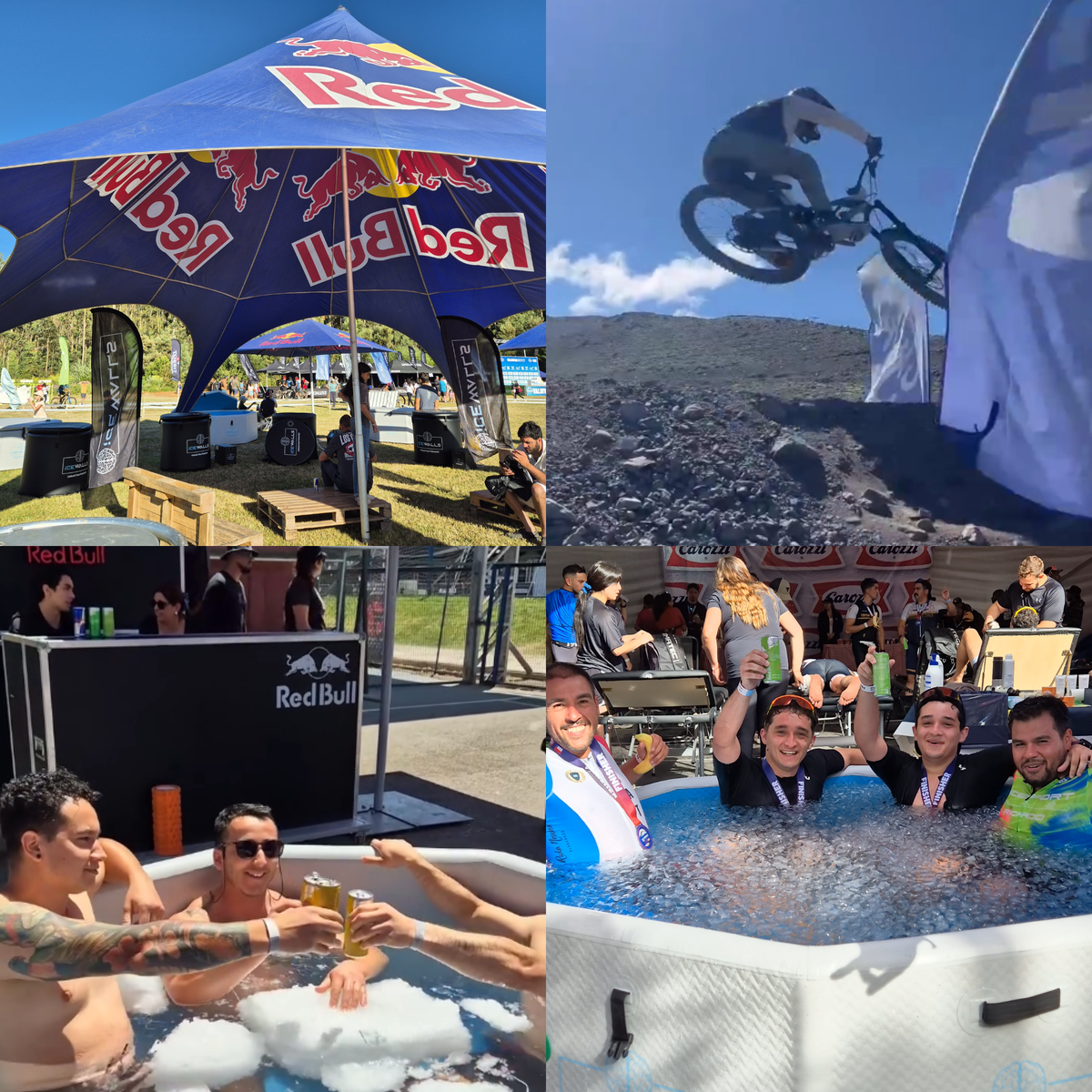 Zona de recovery Ice Walls en evento Red Bull