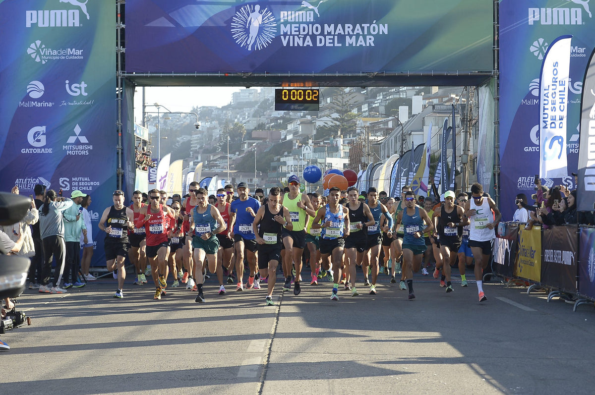 Zona de recuperación Ice Walls en la Maratón Puma de Viña del Mar