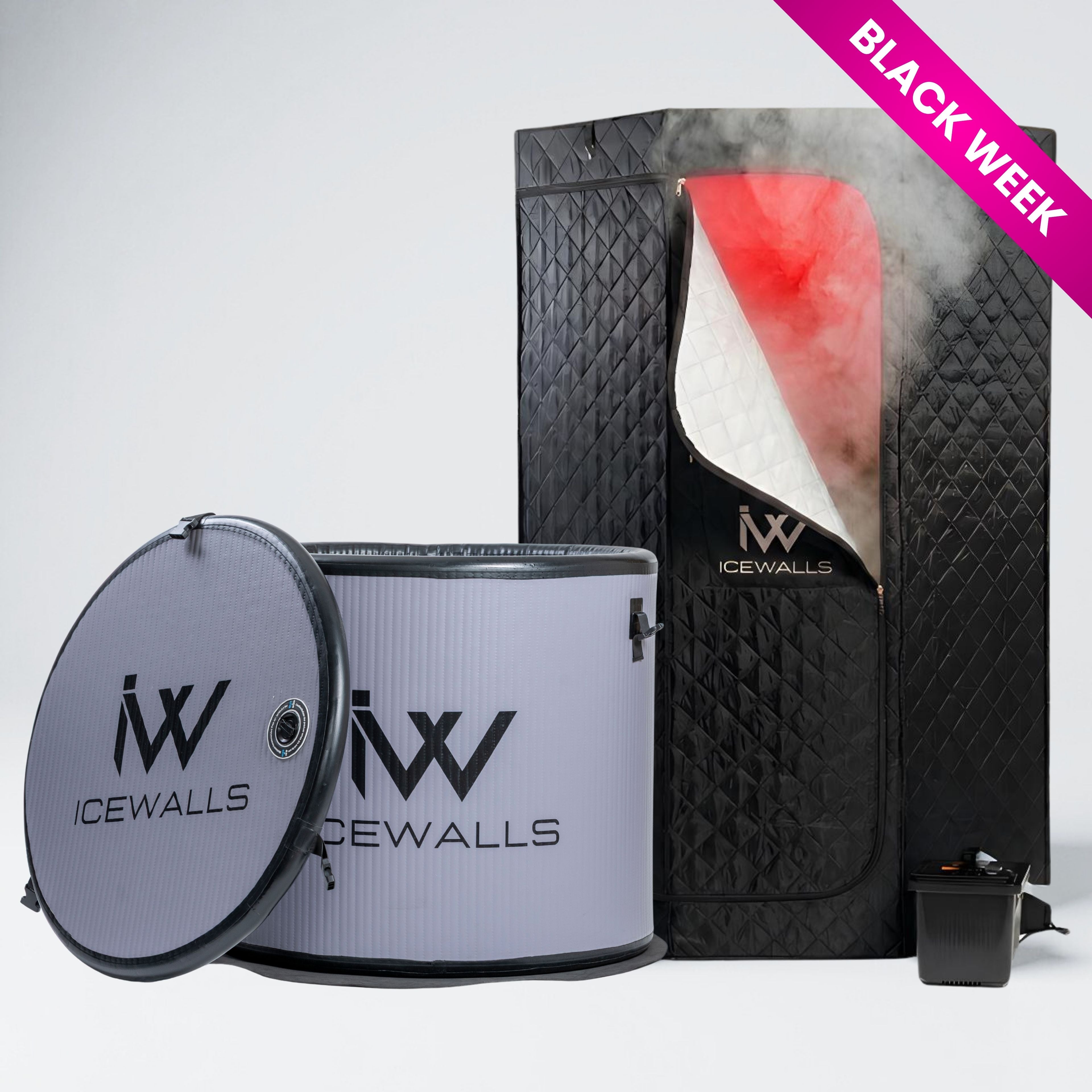 Terapia de contraste Ice Walls con frío y calor para recuperación, bienestar y rendimiento en casa