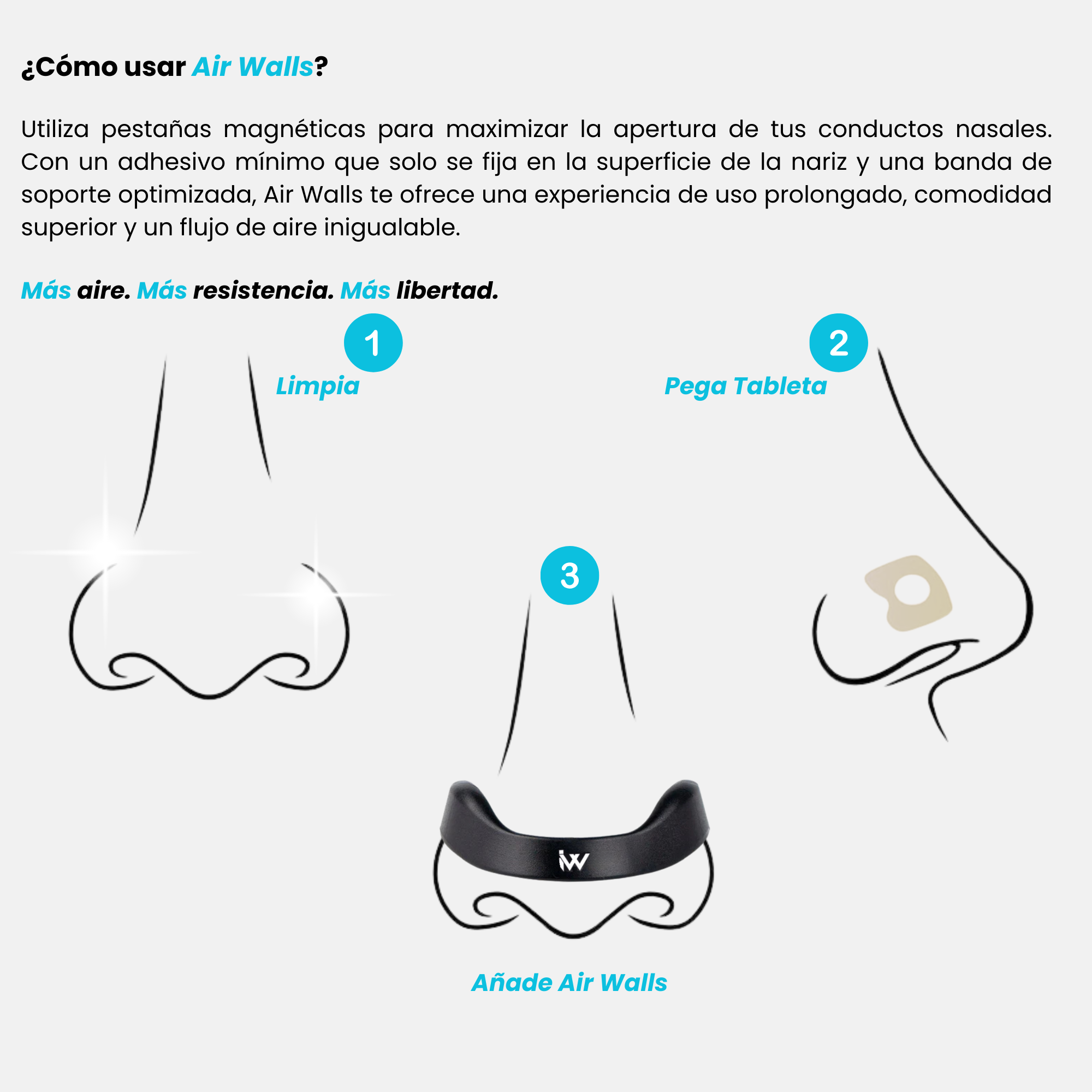 Dilatador nasal flexible y cómodo – respiración libre durante el sueño o ejercicio