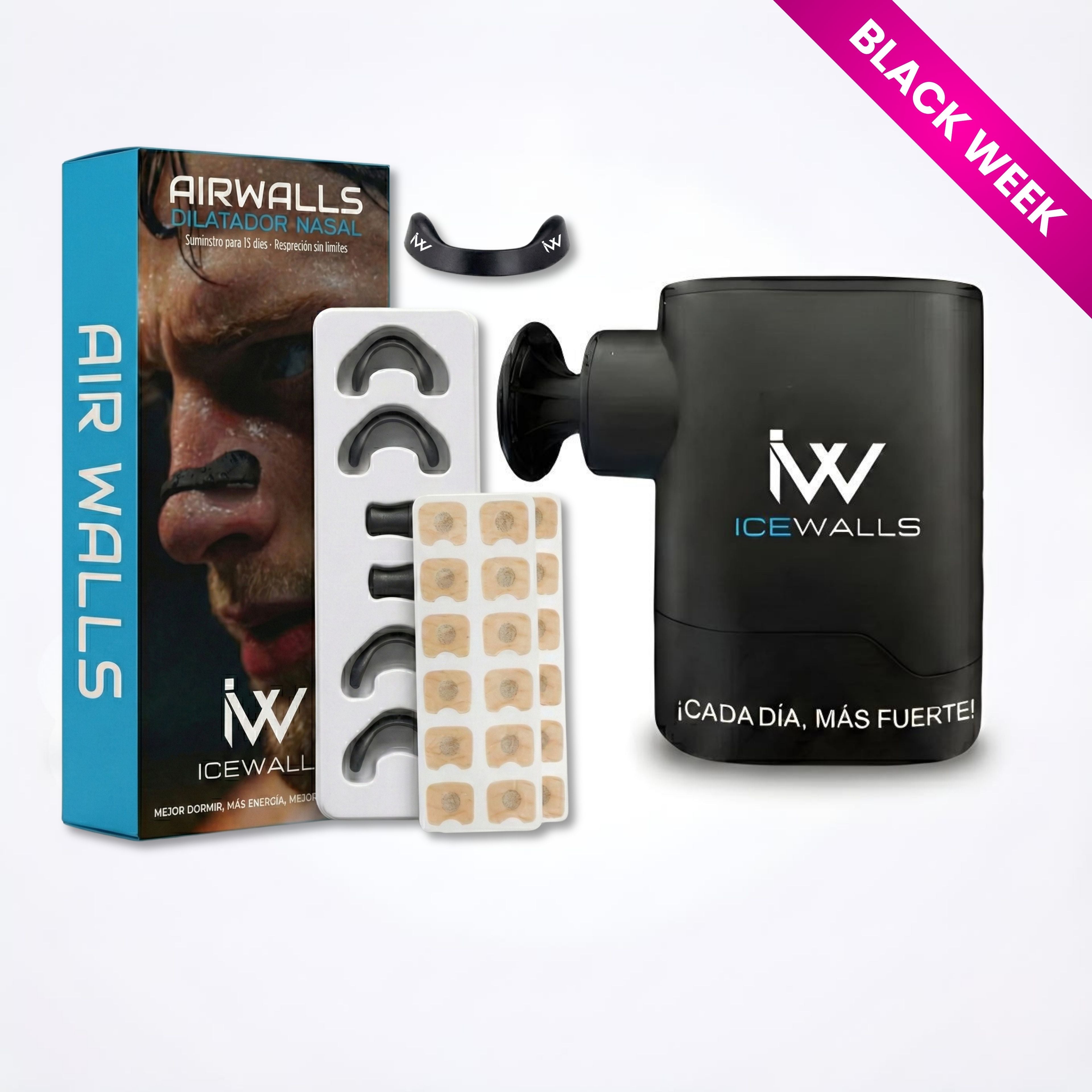 Dilatador nasal Airwalls Ice Walls para mejorar la respiración y el descanso, accesorio de bienestar portátil