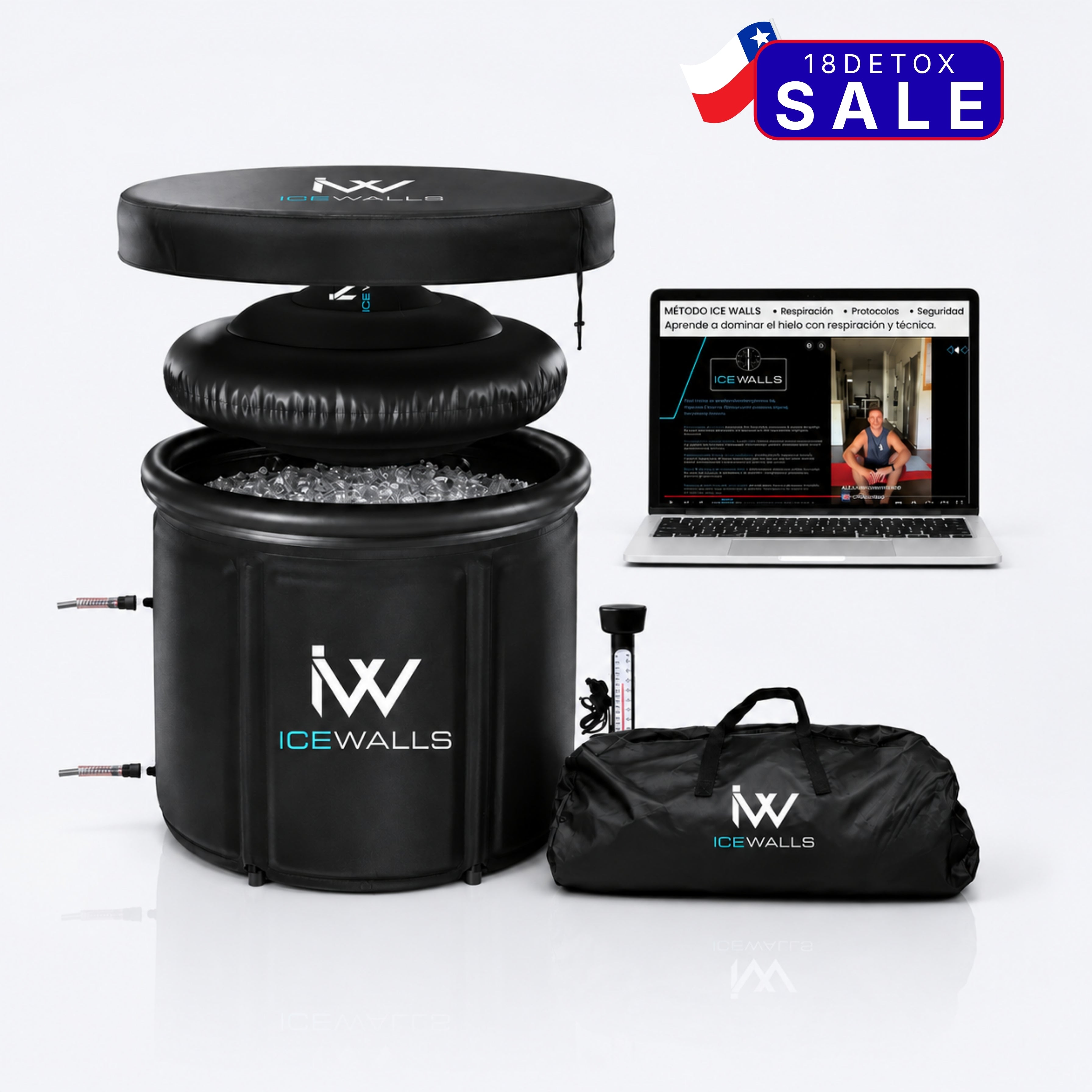 Tina de Hielo Pro Ice Walls para crioterapia y recuperación muscular oferta invierno Ice Walls
