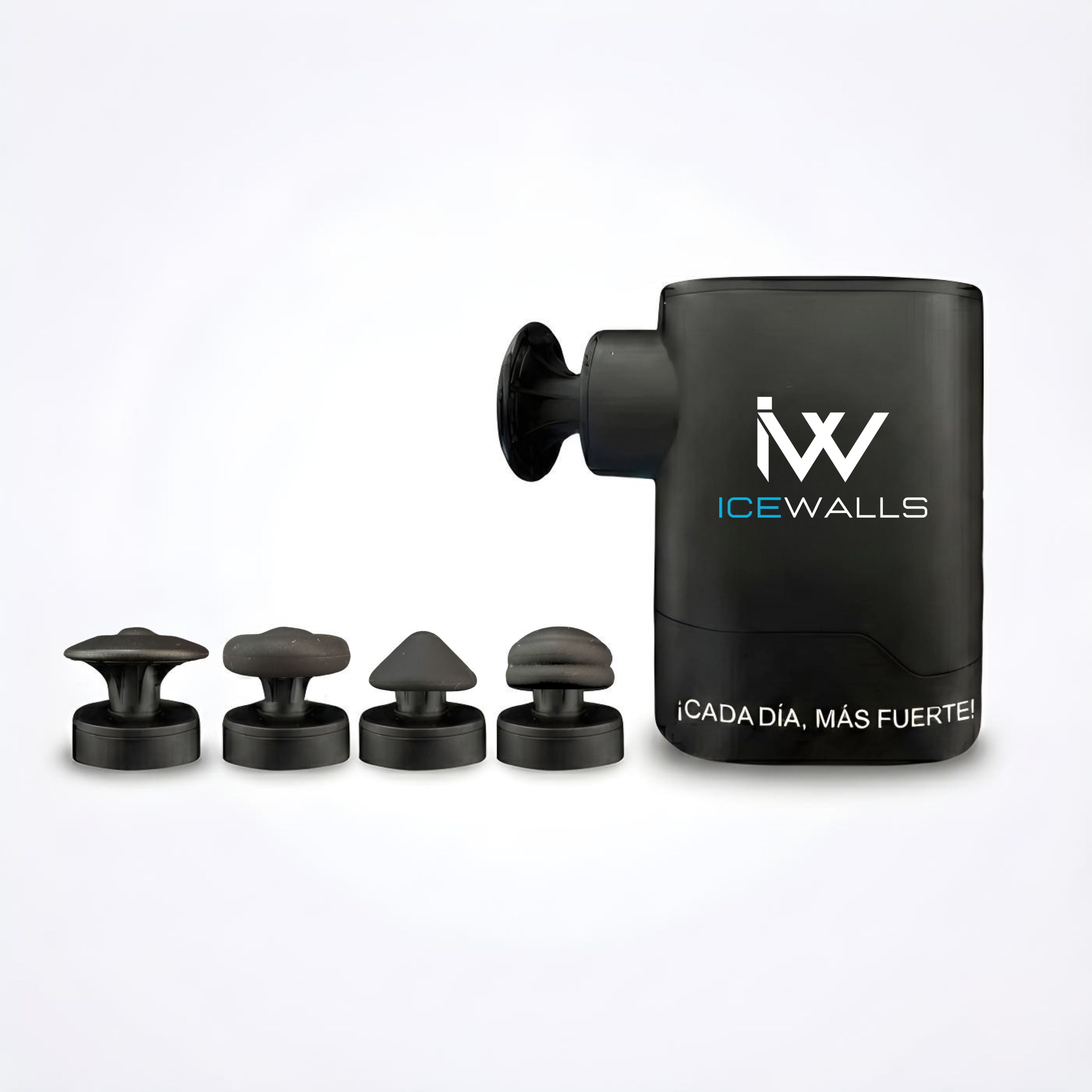Pistola masajeadora portátil Ice Walls con tecnología de vibración Ice Pulse para aliviar tensión muscular