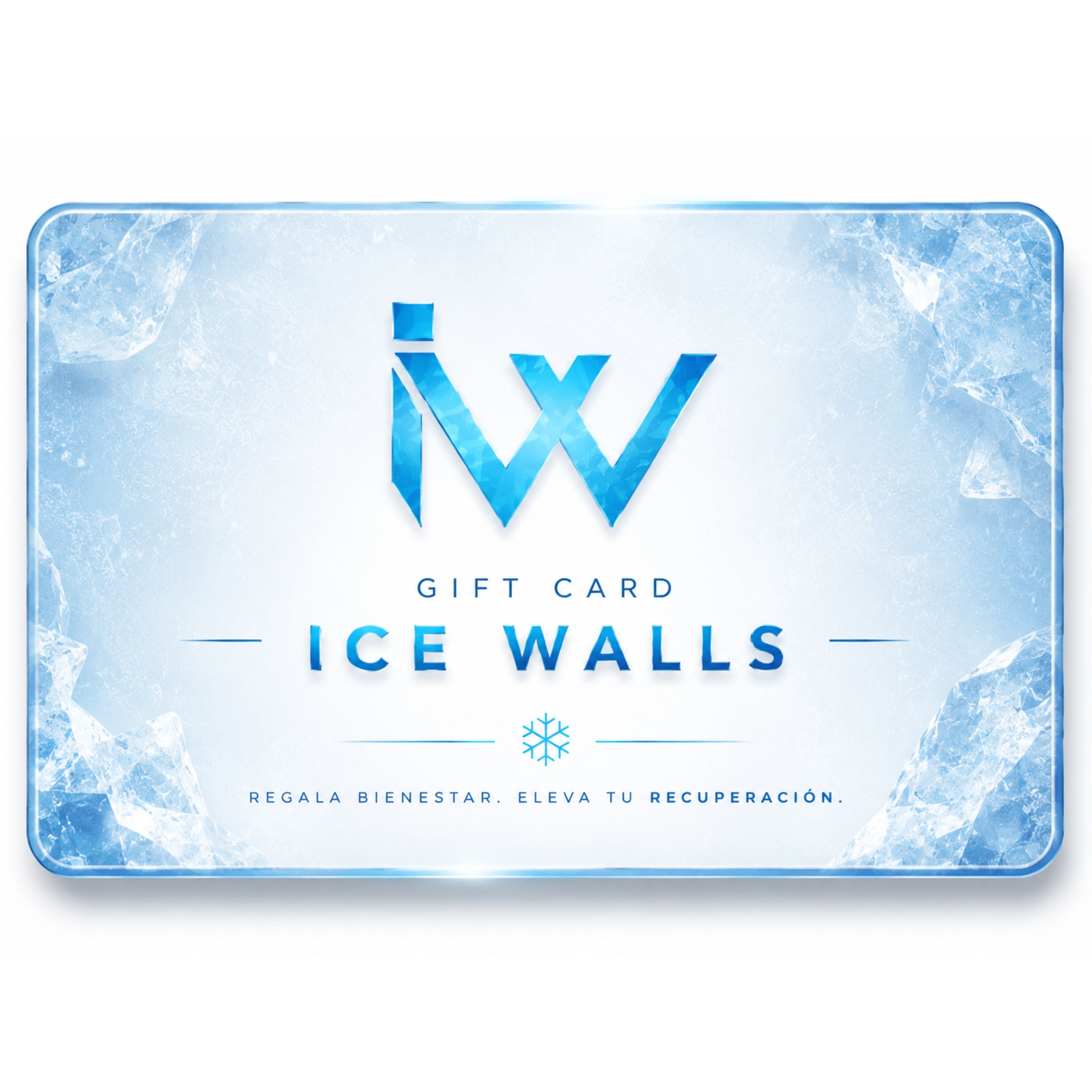 Gift Card Ice Walls premium para regalar bienestar, recuperación y experiencias de frío y wellness.