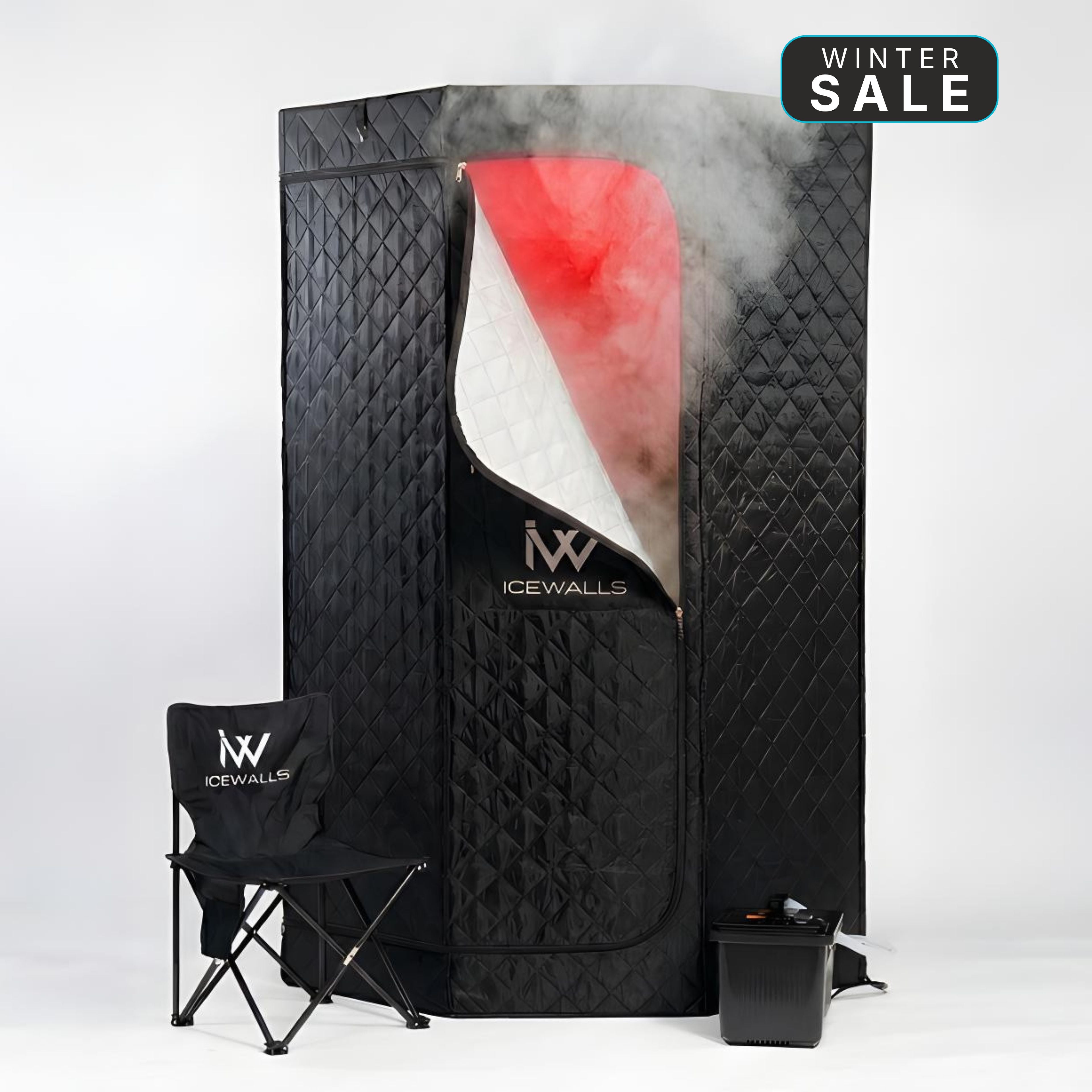 Sauna portátil de infrarrojo Ice Walls para recuperación muscular, relajación profunda, alivio del estrés y bienestar en el hogar. Oferta invierno