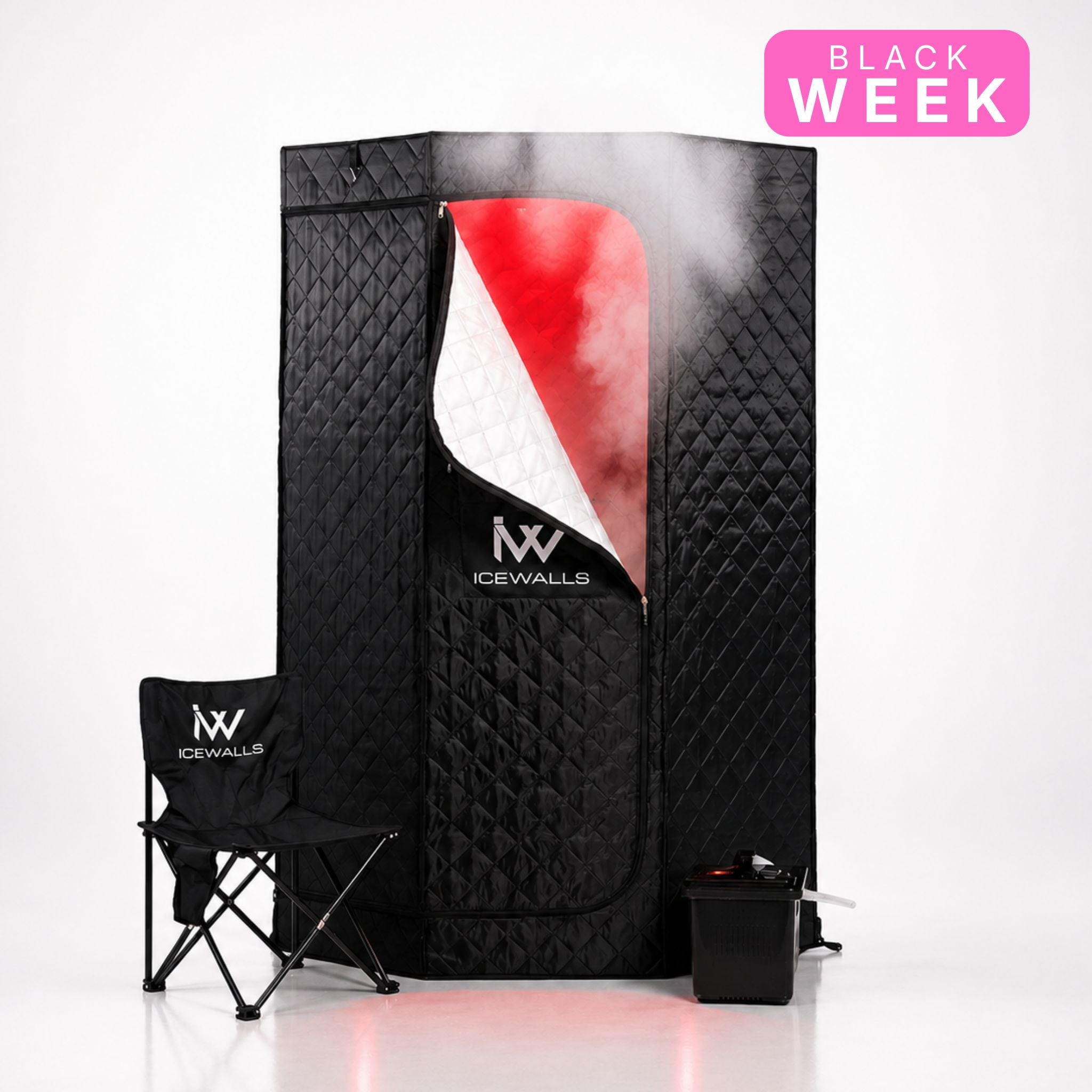 Sauna portátil de infrarrojo Ice Walls para recuperación muscular, relajación profunda, alivio del estrés y bienestar en el hogar. Oferta black week