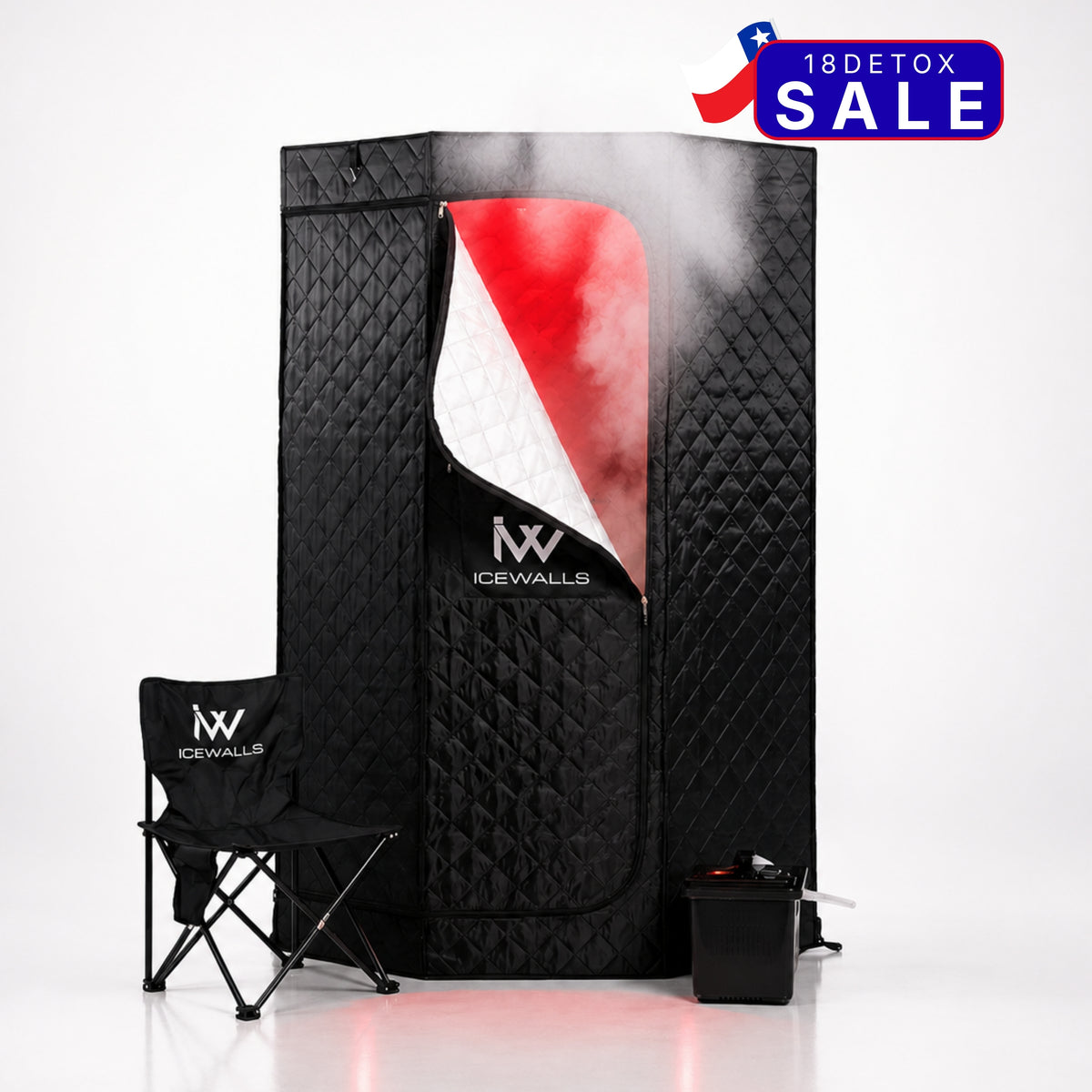 Sauna portátil de infrarrojo Ice Walls para recuperación muscular, relajación profunda, alivio del estrés y bienestar en el hogar. Oferta invierno