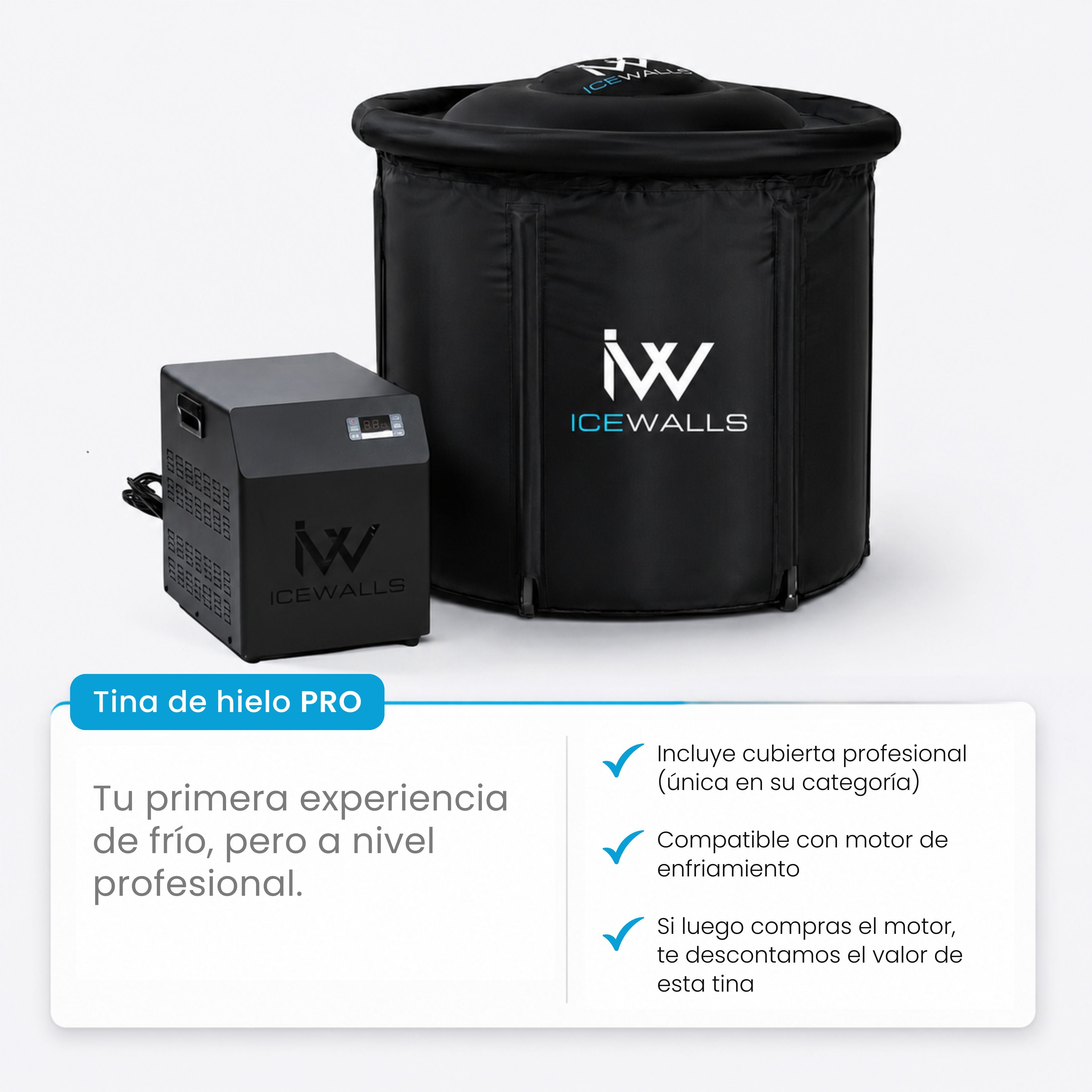 Tina de inmersión fría portátil para optimizar energía, disciplina y recuperación física diaria