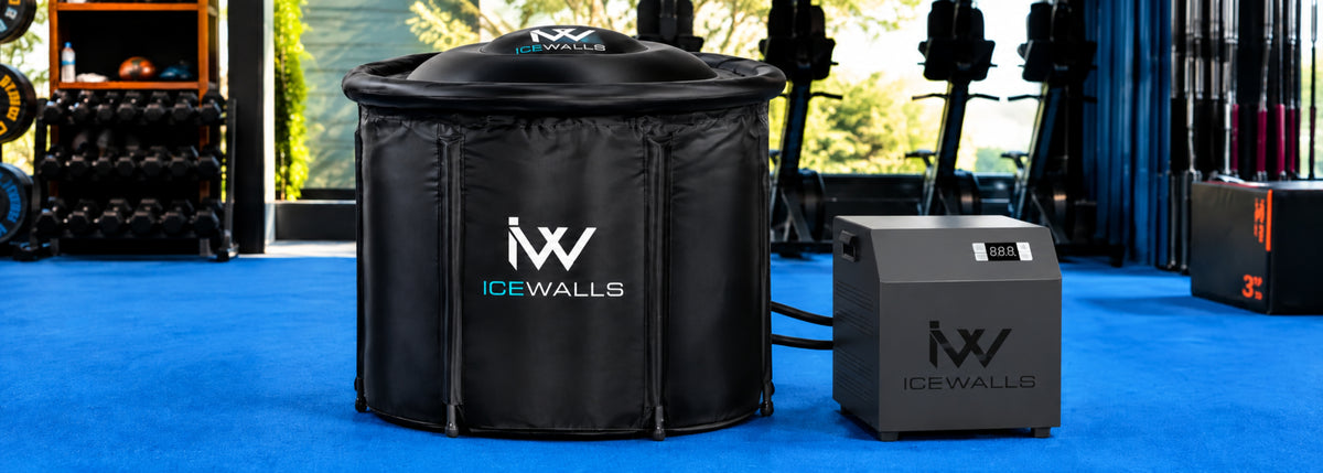 Tina de hielo Ice Walls con motor enfriador y tapa térmica para baños de agua fría en casa