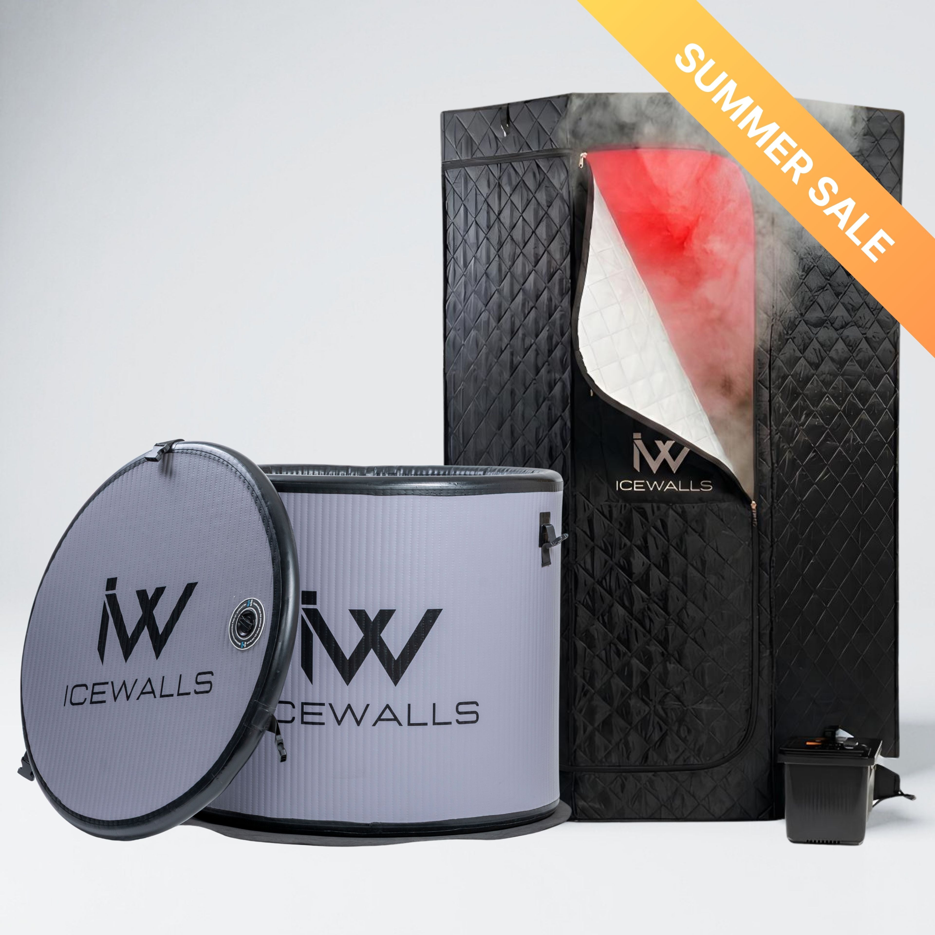 Terapia de contraste Ice Walls con frío y calor para recuperación, bienestar y rendimiento en casa