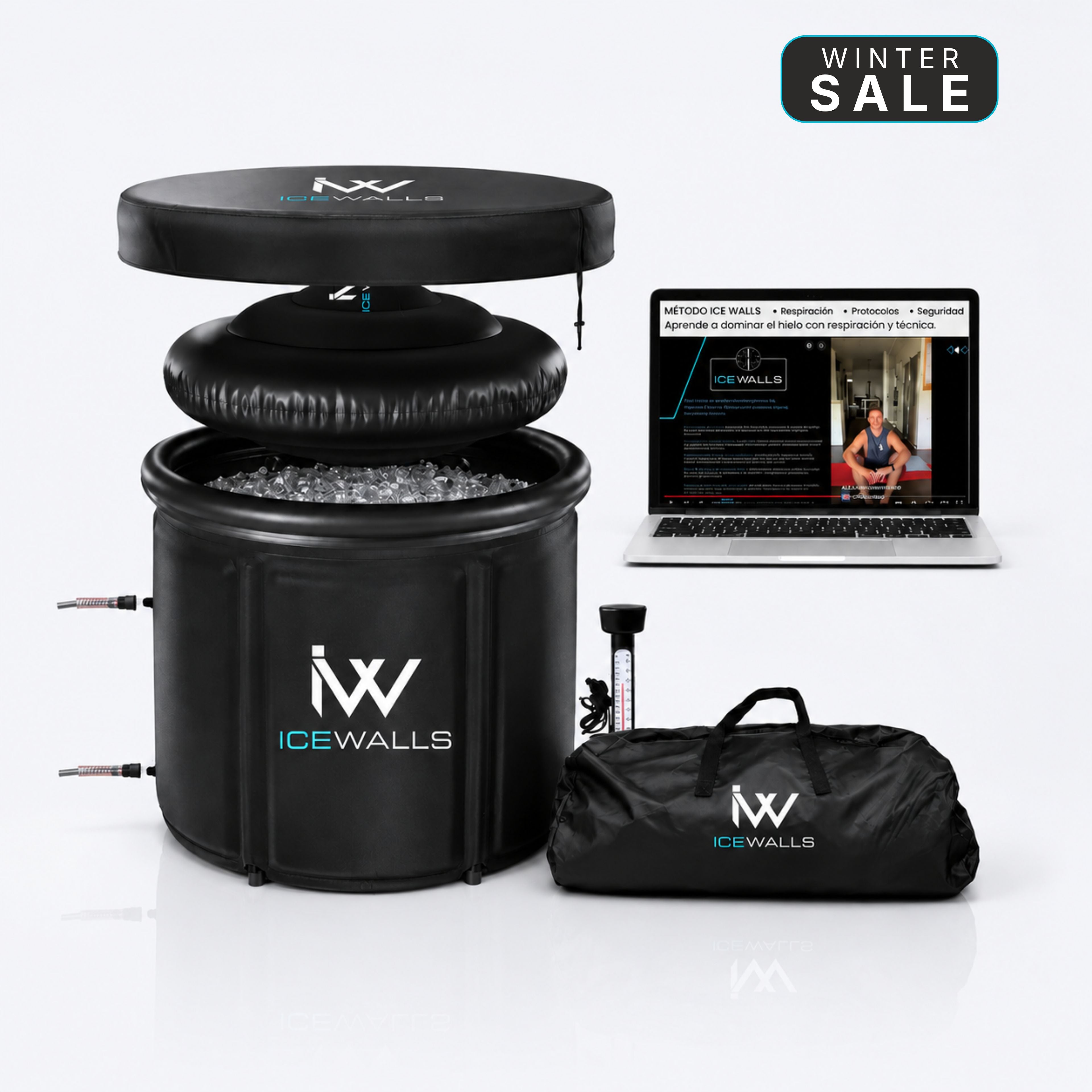 Tina de Hielo Pro Ice Walls para crioterapia y recuperación muscular oferta invierno Ice Walls