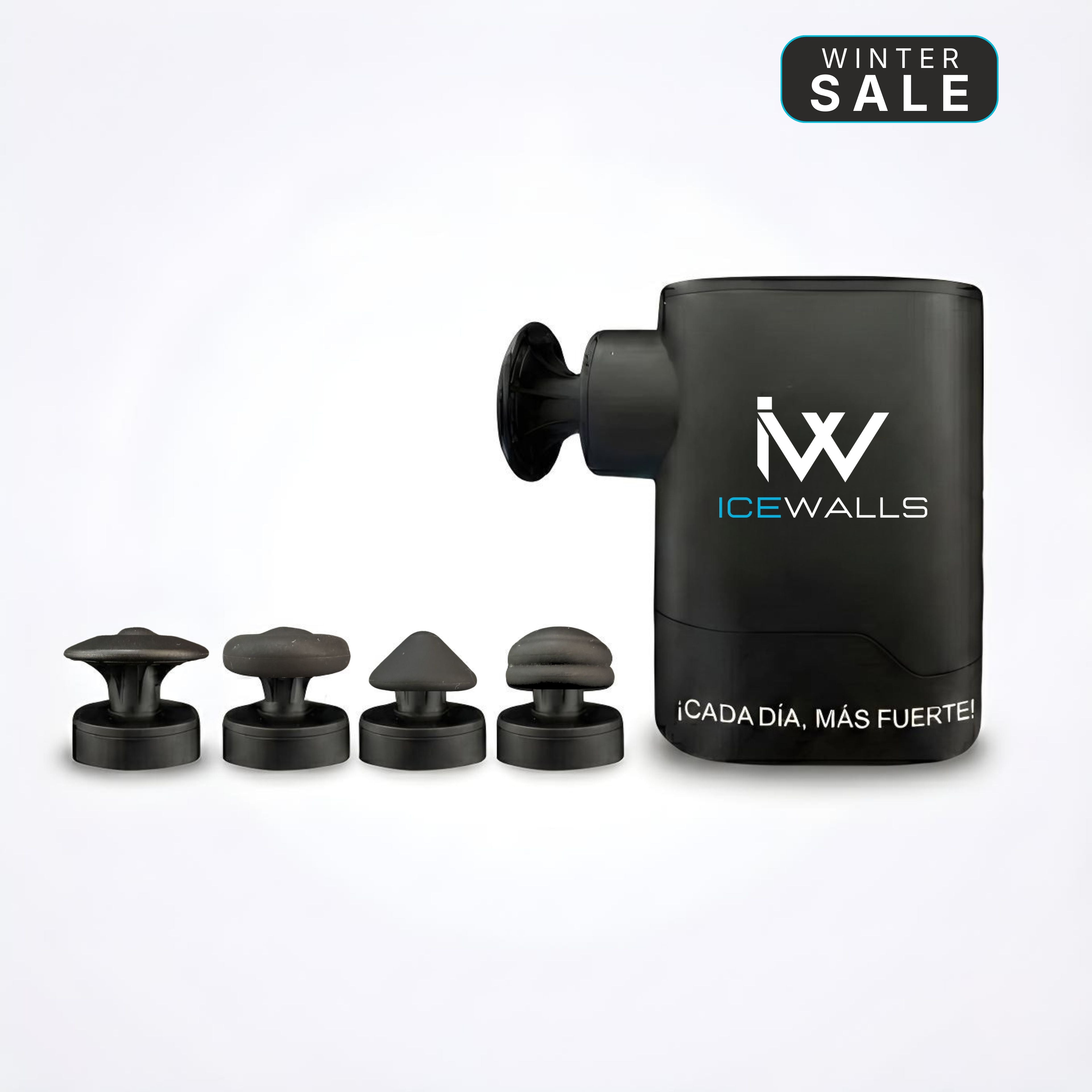 Pistola masajeadora portátil Ice Walls con tecnología de vibración Ice Pulse para aliviar tensión muscular