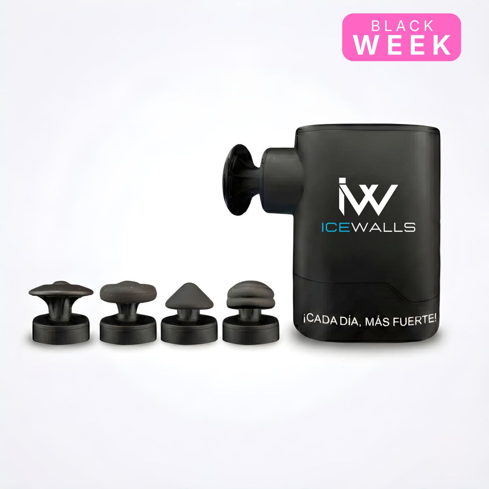 Pistola masajeadora portátil Ice Walls con tecnología de vibración Ice Pulse para aliviar tensión muscular