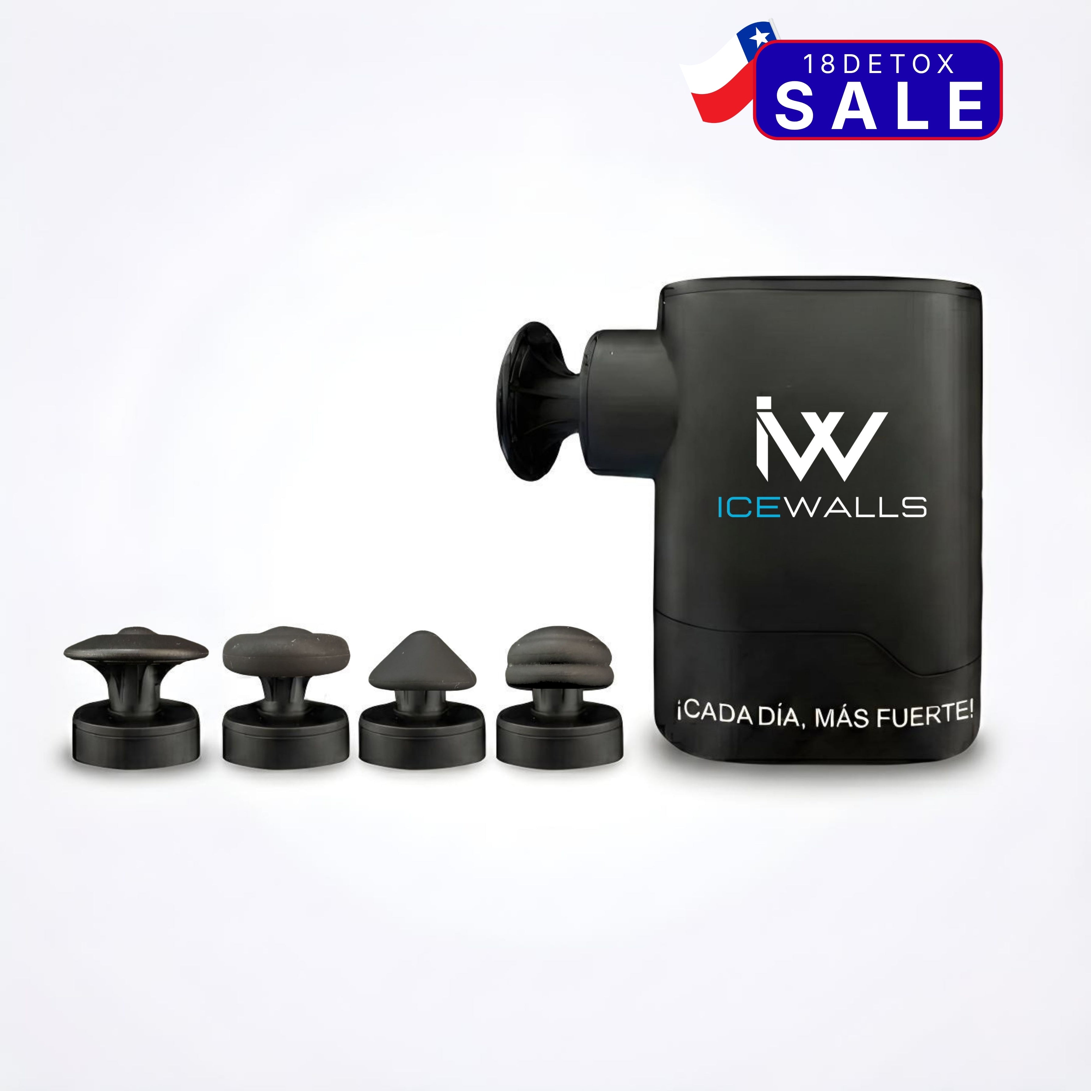 Pistola masajeadora portátil Ice Walls con tecnología de vibración Ice Pulse para aliviar tensión muscular