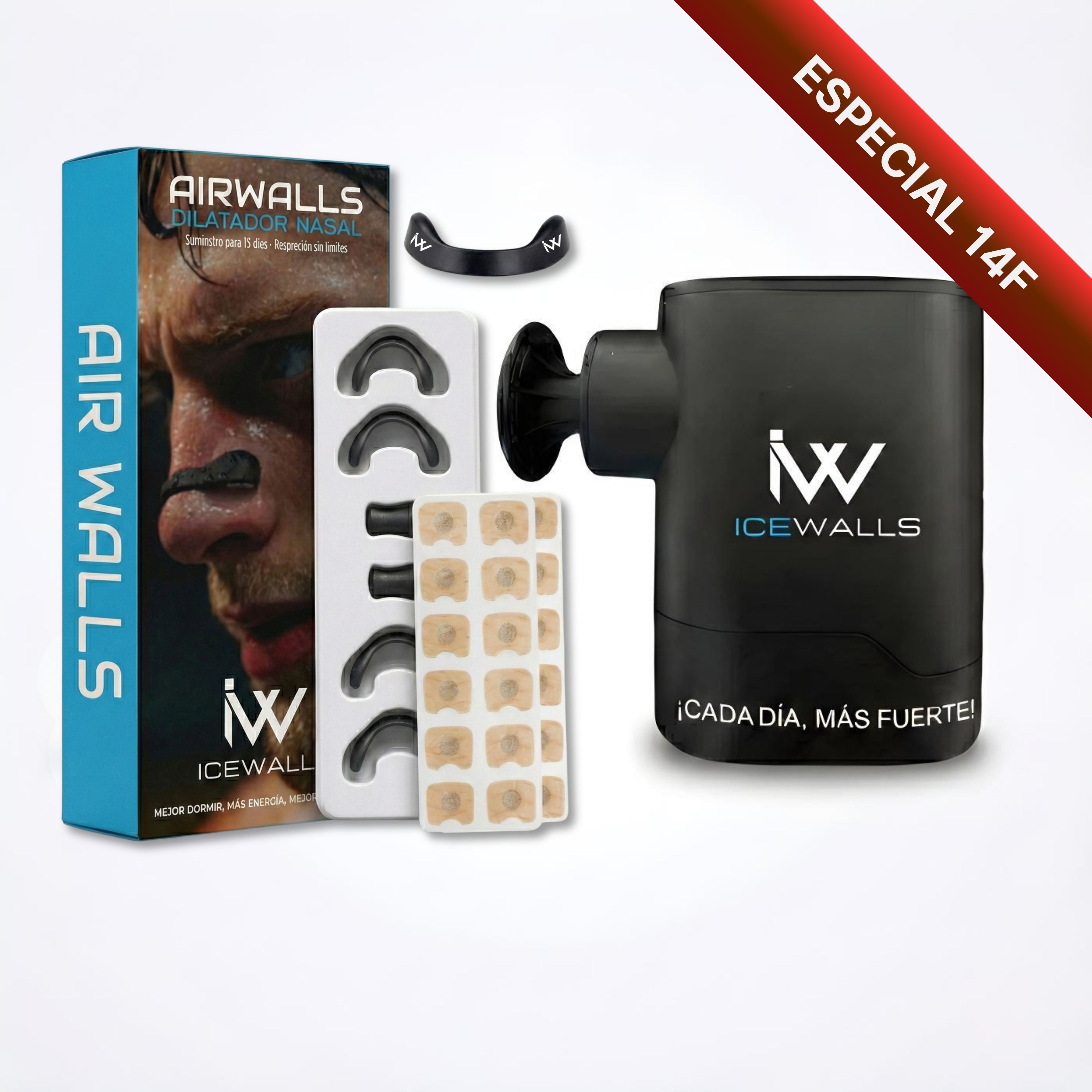 Dilatador nasal Airwalls Ice Walls para mejorar la respiración y el descanso, accesorio de bienestar portátil