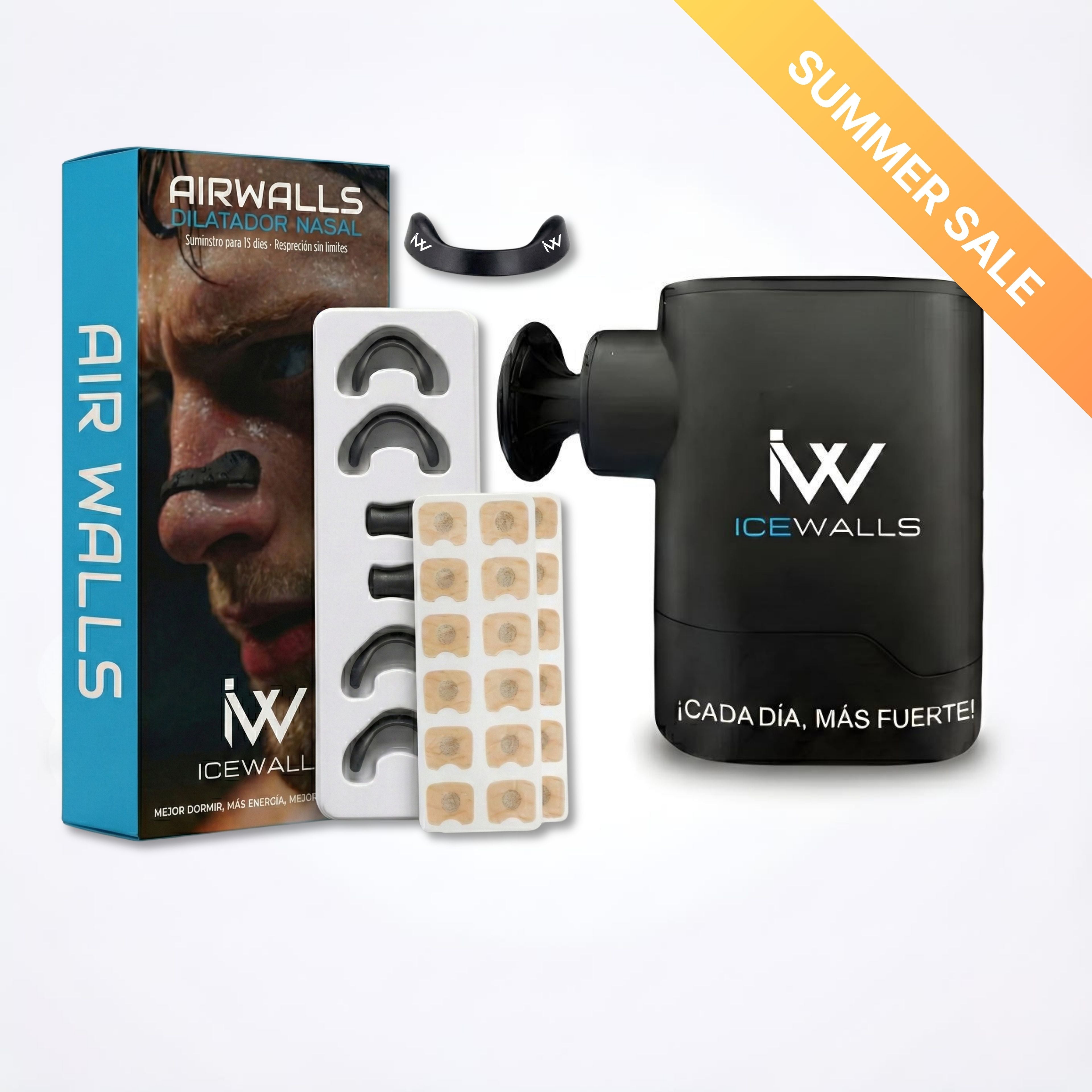 Dilatador nasal Airwalls Ice Walls para mejorar la respiración y el descanso, accesorio de bienestar portátil