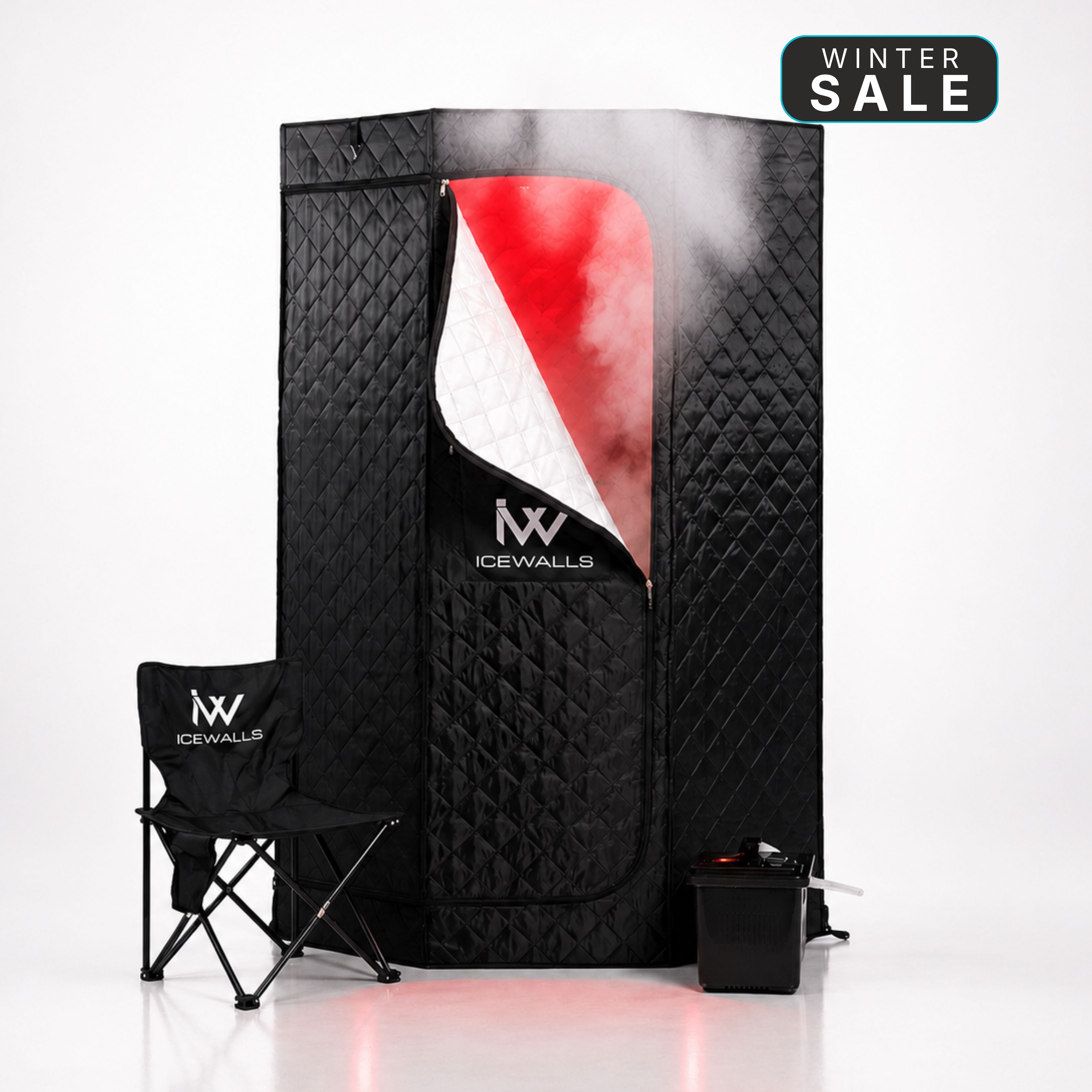 Sauna portátil de infrarrojo Ice Walls para recuperación muscular, relajación profunda, alivio del estrés y bienestar en el hogar. Oferta invierno