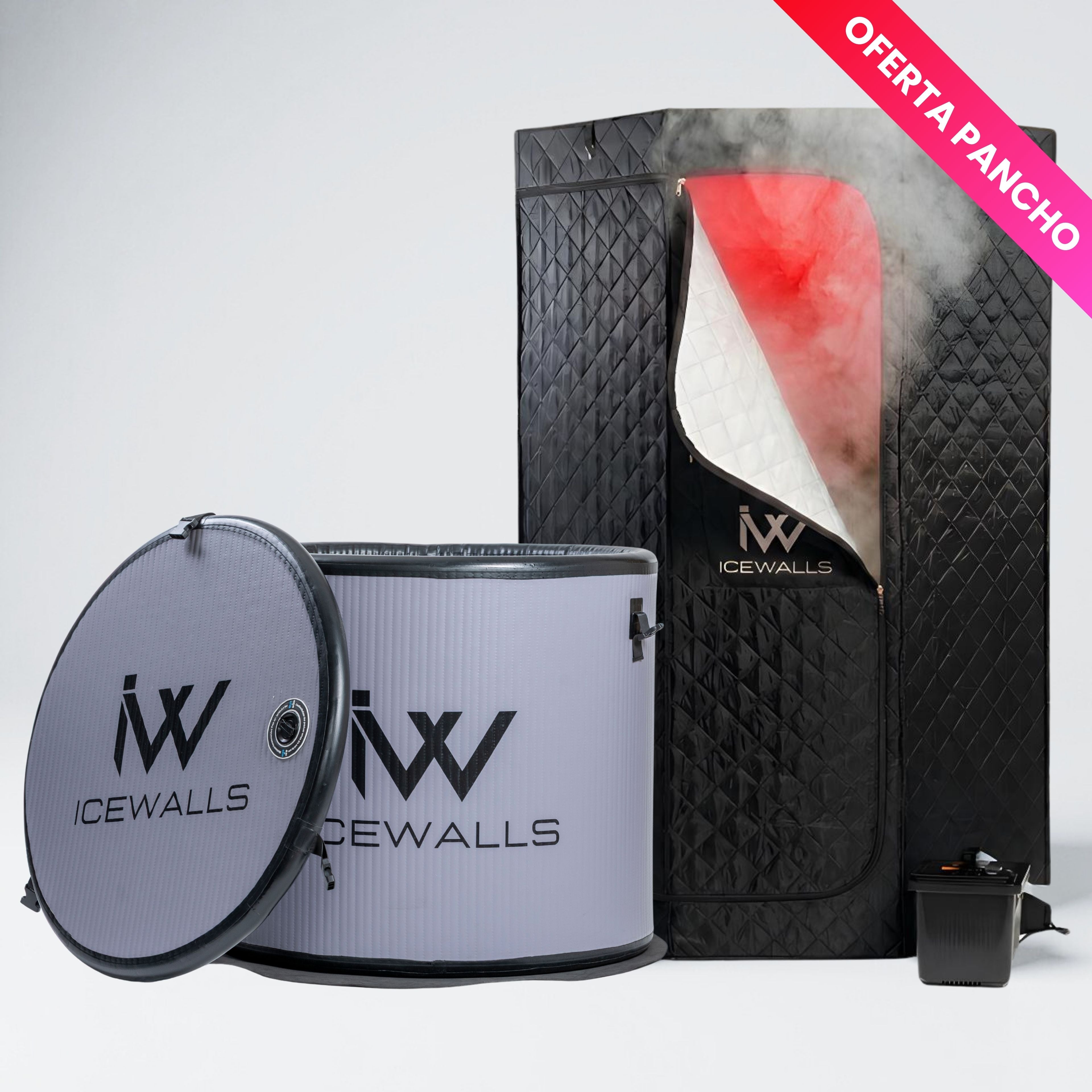 Terapia de contraste Ice Walls con frío y calor para recuperación, bienestar y rendimiento en casa