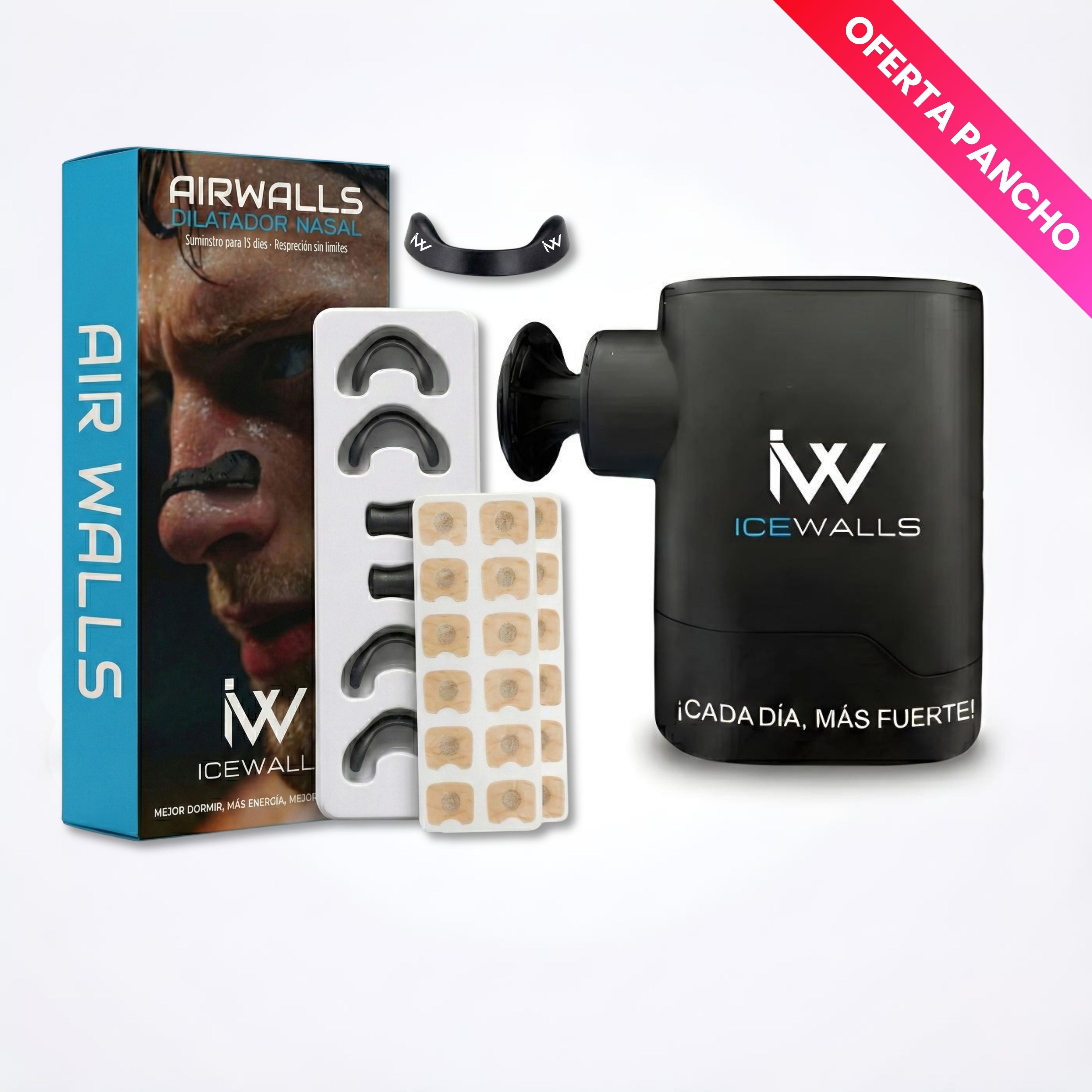 Dilatador nasal Airwalls Ice Walls para mejorar la respiración y el descanso, accesorio de bienestar portátil